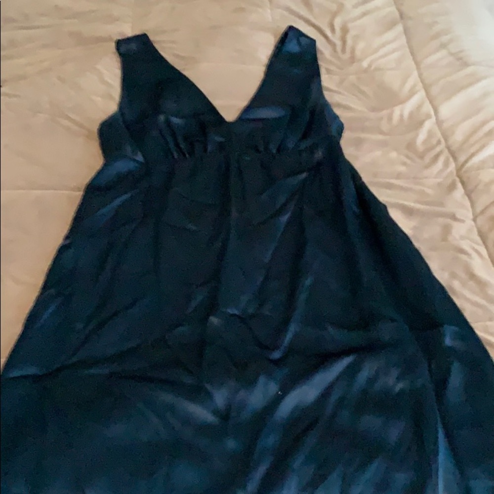 Dark bluish green mid rise dress